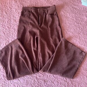 SHEIN Brown Wide-Leg Trousers